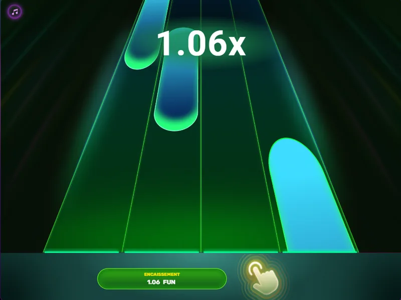 Play Me : le bouton Encaissement affiche le gain de la tuile en cours